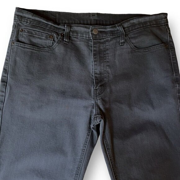 Levis 541 Mens Jeans Sz 36x32 Washed Vintage Black Denim Athletic Taper Fit Leg - Picture 4 of 7